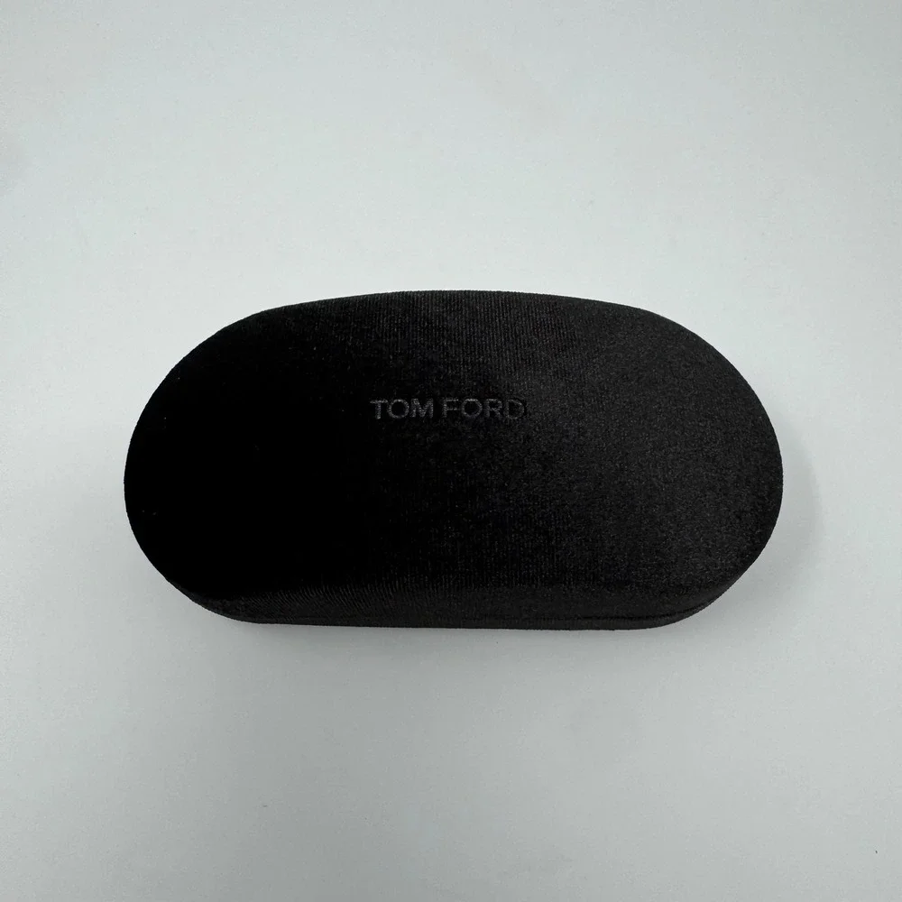 Tom Ford Clamshell Brown Velvet Eyeglasses Hard Case w/ Microfiber‎ Rag